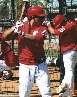 AUTOGRAPHED HEIKER MENESES 8X10 Philadelphia Phillies Photo