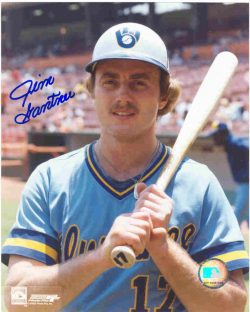 AUTOGRAPHED JIM GANTNER 8x10 Milwaukee Brewers Photo