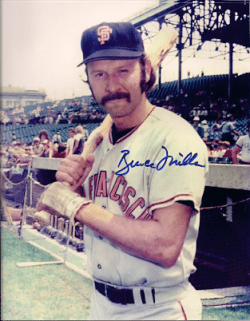 AUTOGRAPHED BRUCE MILLER San Francisco Giants Photo