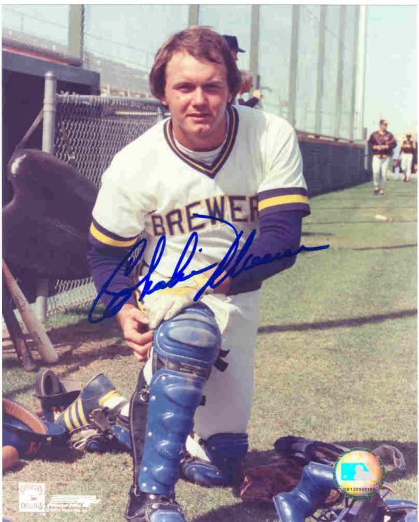 AUTOGRAPHED CHARLIE MOORE 8x10 Milwaukee Brewers Photo