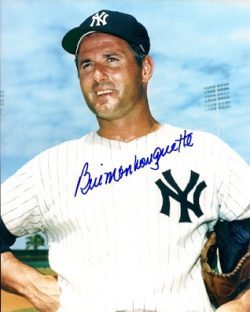AUTOGRAPHED  BILL MONBOUQUETTE 8X10 New York Yankees Photo