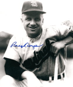 AUTOGRAPHED  BOBBY MORGAN St. Louis Cardinals photo