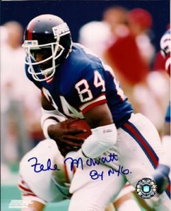 Autographed ZEKE MOWATT 8X10 New York Giants photo