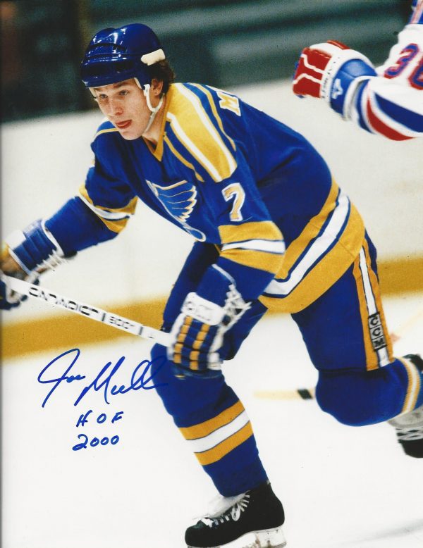 Autographed Joey Mullen "HoF 2000"  St. Louis Blues  Photo