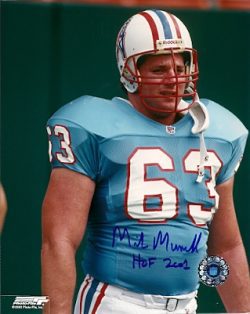 Autographed  MIKE MUNCHAK  Houston Oilers photo