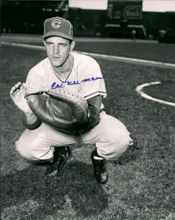 AUTOGRAPHED CAL NEEMAN Chicago Cubs Photo