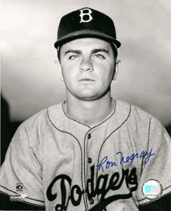 AUTOGRAPHED RON NEGRAY 8x10 Brooklyn Dodgers photo