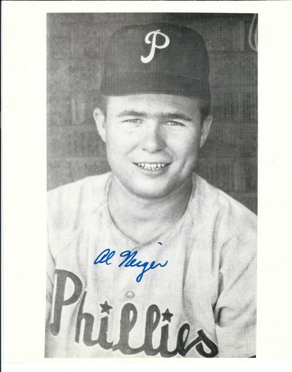 AUTOGRAPHED AL NEIGER 8X10 Philadelphia Phillies Photo