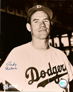 AUTOGRAPHED ROCKY NELSON 8x10 Brooklyn Dodgers photo