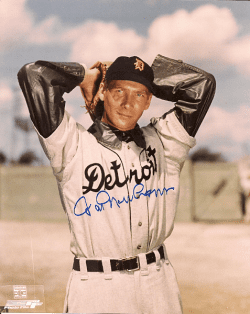 Autographed HAL NEWHOUSER Detroit Tigers  Photo