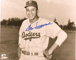 AUTOGRAPHED DON NEWCOMBE Brooklyn Dodgers photo