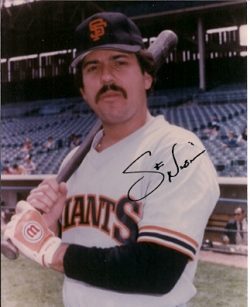 AUTOGRAPHED STEVE NICOSIA San Francisco Giants Photo