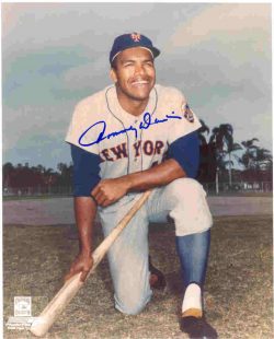 AUTOGRAPHED TOMMY DAVIS 8x10 New York Mets Photo
