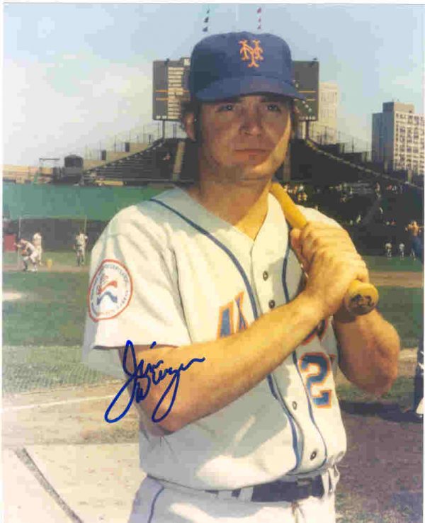 AUTOGRAPHED JIM DWYER 8x10 New York Mets Photo
