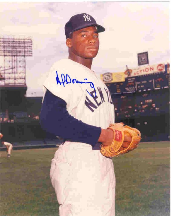 AUTOGRAPHED AL DOWNING 8x10 New York Yankees Photo