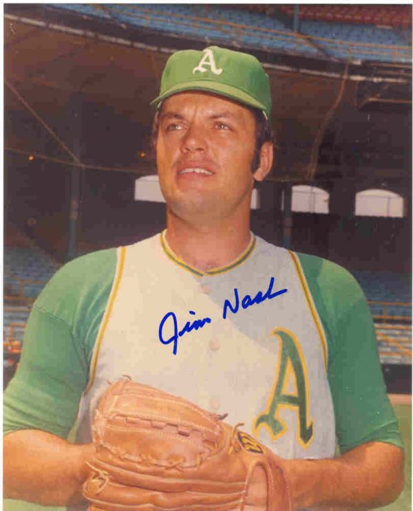 AUTOGRAPHED JIM NASH 8x10 Oakland A's Photo