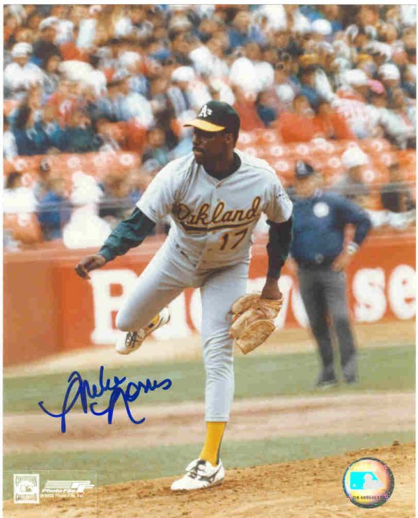 AUTOGRAPHED MIKE NORRIS Oakland A's 8x10Photo
