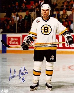 Autographed ADAM OATES Boston Bruins  Photo