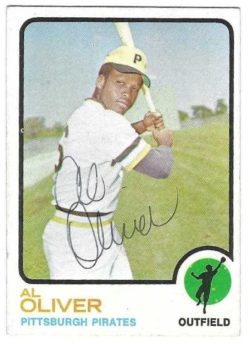 Autographed AL OLIVER Pittsburgh Pirates 1973 Topps Card