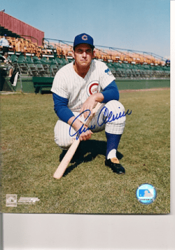 AUTOGRAPHED GENE OLIVER 8X10 Chicago Cubs photo
