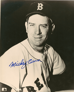 AUTOGRAPHED MICKEY OWEN 8X10 Boston Red Sox photo