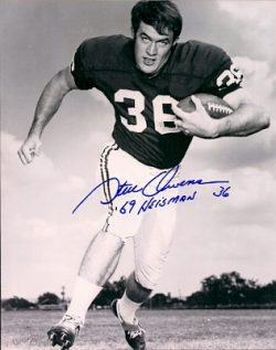 Autographed STEVE OWENS 8x10 Oklahoma University Photo