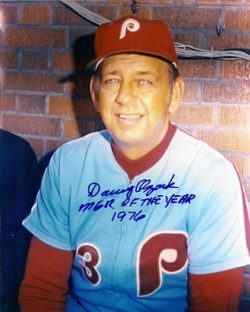 AUTOGRAPHED DANNY OZARK photo Philadelphia Phillies