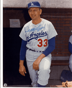 AUTOGRAPHED  DANNY OZARK  Los Angels Dodgers photo