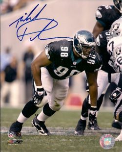 Autographed  Mike Patterson 8X10  Photo - Philadelphia Eagles