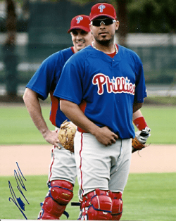 AUTOGRAPHED photo RONNY PAULINO Phillies