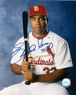 AUTOGRAPHED EDUARDO PEREZ 8x10 St. Louis Cardinals photo