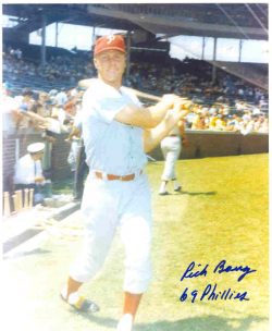 AUTOGRAPHED RICH BARRY 8x10 Philadelphia Phillies Photo