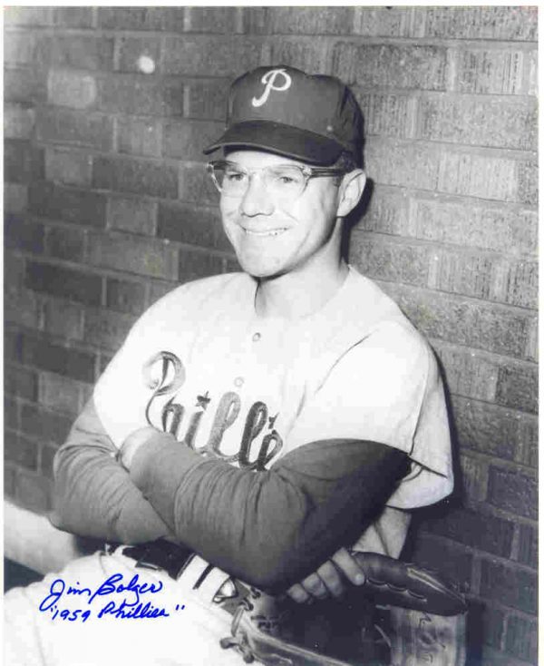 AUTOGRAPHED JIM BOLGER 8x10 Philadelphia Phillies photo