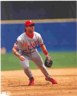 AUTOGRAPHED Dave Hollins Philadelphia Phillies 8x10 Photo