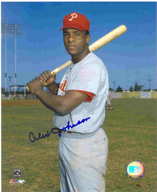 AUTOGRAPHED ALEX JOHNSON 8x10 Philadelphia Phillies Photo