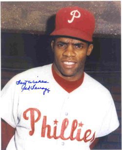 AUTOGRAPHED TED SAVAGE 8x10 Philadelphia Phillies Photo