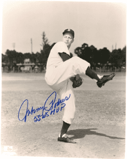 AUTOGRAPHED JOHNNY PODRES Brooklyn Dodgers photo