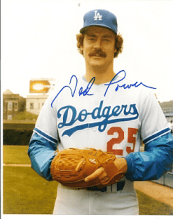AUTOGRAPHED TED POWER 8X10 Los Angels Dodgers photo