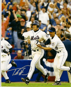 AUTOGRAPHED TODD PRATT 8x10 New York Mets photo