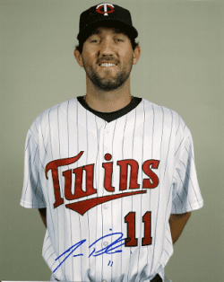 AUTOGRAPHED JASON PRIDIE-  Minnesota Twins photo