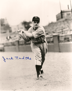 AUTOGRAPHED JACK RADTKE 8x10 Brooklyn Dodgers photo