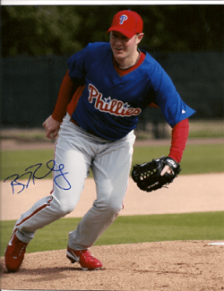 AUTOGRAPHED  photo B. J. ROSENBERG Philadelphia Phillies