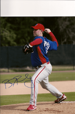 AUTOGRAPHED  photo B. J. ROSENBERG Philadelphia Phillies