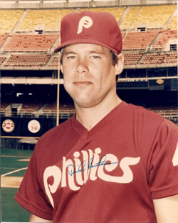 AUTOGRAPHED DICK RUTHVEN 8x10 Philadelphia Phillies Photo