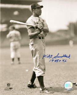AUTOGRAPHED MIKE SANDLOCK 8x10 Brooklyn Dodgers photo