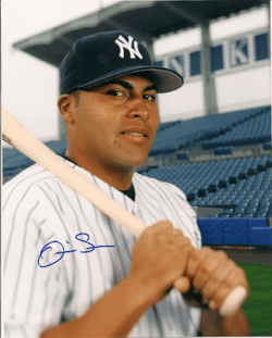 AUTOGRAPHED  photo OMIR SANTOS  New York Yankees