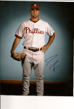 AUTOGRAPHED  photo JOE SAVERY Philadelphia Phillies