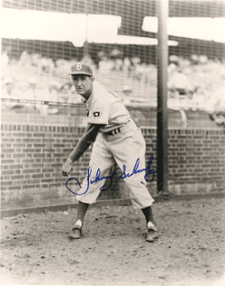 AUTOGRAPHED JOHNNY SCHMITZ 8x10 Brooklyn Dodgers photo