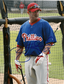 AUTOGRAPHED  BRIAN SCHNEIDER photo  Philadelphia Phillies