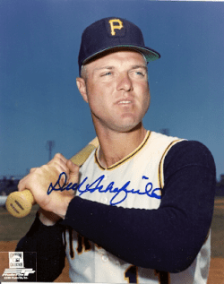 AUTOGRAPHED DICK SCHOFIELD 8x10 Pittsburgh Pirates photo